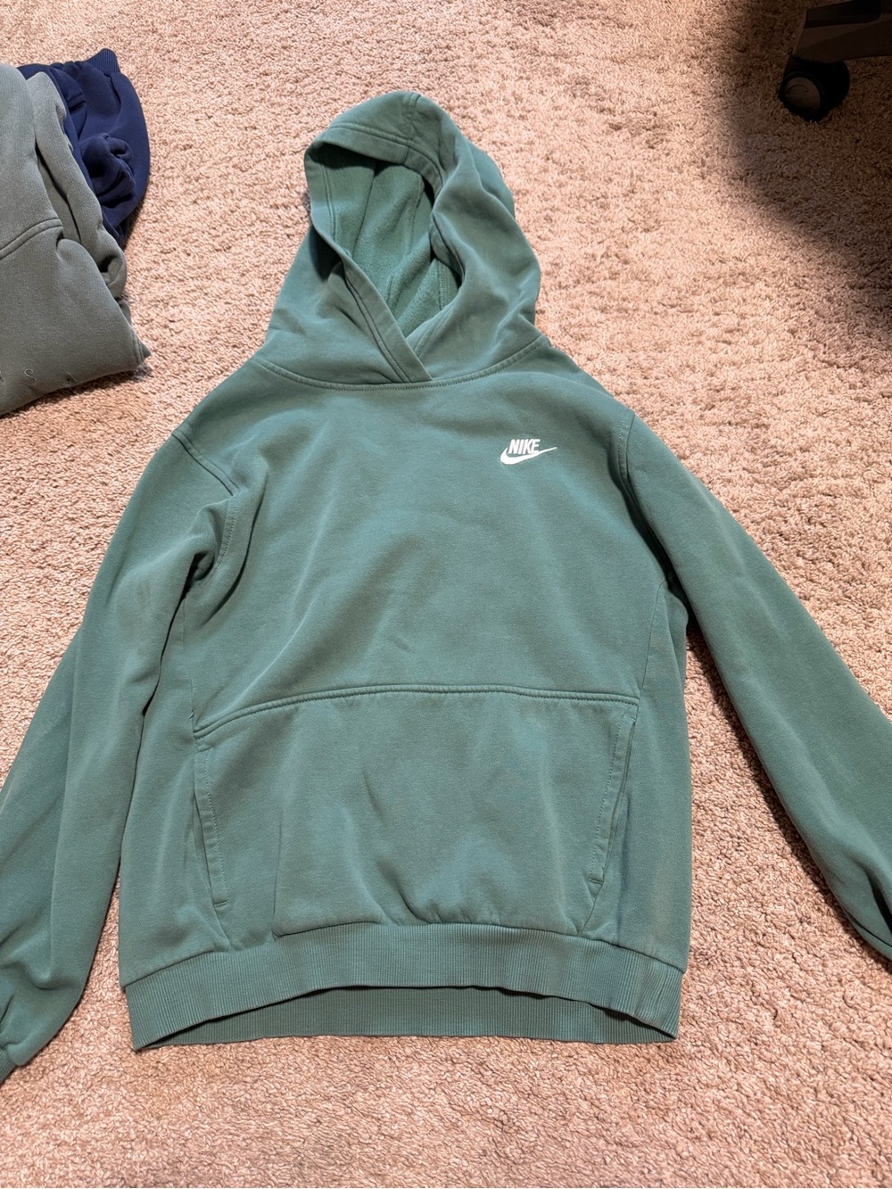 Nike Teal Green Hoodie with White Swoosh